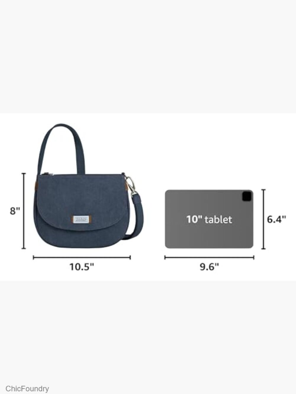 Anti-Theft Saddle Crossbody Canvas Bag Locking Compartments RFID - Picture 3 of 7